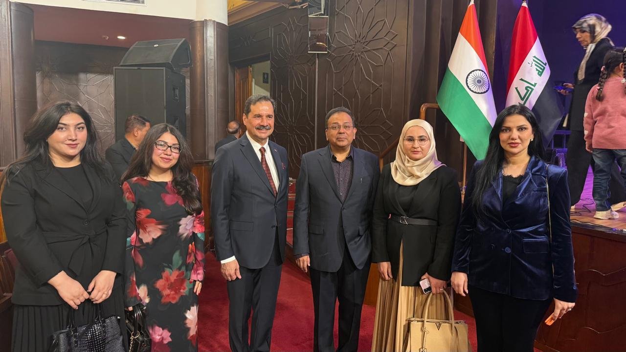 The Embassy of India in Baghdad, in association with the Ministry of Culture, Government of Iraq, hosted a Cultural Evening of Classical Kathak Dance on 13 February 2026 at the People’s Hall, Bab al-Mu'azzam, Baghdad. The event featured the renowned Indian artist Pandit Sandeep Mahavir and his troupe, whose vibrant performances elegantly showcased the grace, rhythm, and storytelling traditions of Indian culture, leaving the audience thoroughly enthralled.​