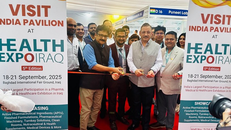 On 18 September, Cd’A and SS (Com) inaugurated the Indian Pavilion at the Health Expo Iraq, held at the Baghdad International Fair. Over 27 Indian companies (led by ETSIPL) showcased their services and innovations in the healthcare sector.