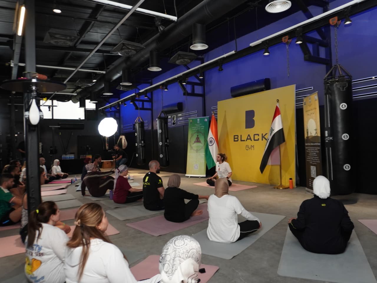 As part of the promotional activities for the 12th International Day of Yoga (IDY 2026), the Embassy of India in Baghdad organized a special yoga session at Black Gym Sports Club, Al-Mansour on 5 June 2026. Members of the gym participated in the session which was led by embassy-taught instructor Ms. Noor Younis. Reflecting the spirit of this year's theme, “Yoga for Wellness, Wisdom and World Peace,” the event highlighted the importance of integrating yoga into everyday life and building a healthier and more peaceful community. The Embassy appreciates the cooperation and hospitality extended by Black Gym Sports Club and looks forward to continued collaboration in spreading the message of wellness and healthy living through yoga.