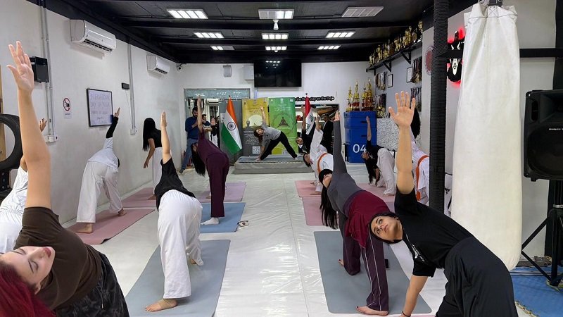 The spirit of wellness, discipline, and unity came alive in Baghdad during a special pre-#IDY2026 yoga promotion event organized by the Embassy of India in collaboration with the Asif Family Academy (أكاديمية عائلة آصف). The event witnessed enthusiastic participation from martial arts practitioners, trainers, and fitness enthusiasts. Participants highlighted the deep connection between yoga, martial arts, mental focus, and holistic well-being, while reaffirming their commitment to integrating yoga into their daily lives. Reflecting this year’s International Day of Yoga theme “Yoga for Wellness, Wisdom and World Peace” the event promoted harmony of body, mind, and spirit while strengthening the shared values of peace and healthy living.