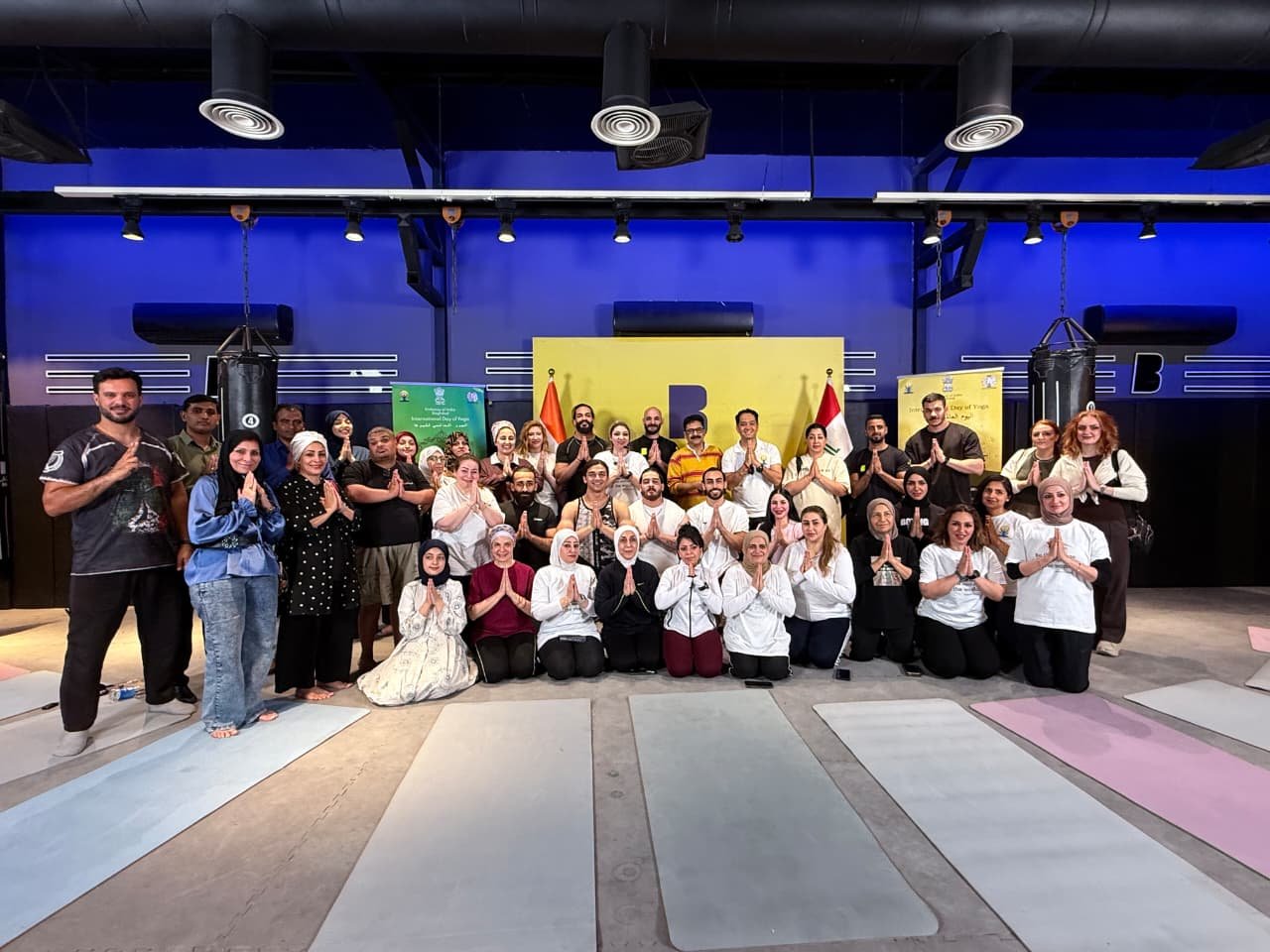 As part of the promotional activities for the 12th International Day of Yoga (IDY 2026), the Embassy of India in Baghdad organized a special yoga session at Black Gym Sports Club, Al-Mansour on 5 June 2026. Members of the gym participated in the session which was led by embassy-taught instructor Ms. Noor Younis. Reflecting the spirit of this year's theme, “Yoga for Wellness, Wisdom and World Peace,” the event highlighted the importance of integrating yoga into everyday life and building a healthier and more peaceful community. The Embassy appreciates the cooperation and hospitality extended by Black Gym Sports Club and looks forward to continued collaboration in spreading the message of wellness and healthy living through yoga.
