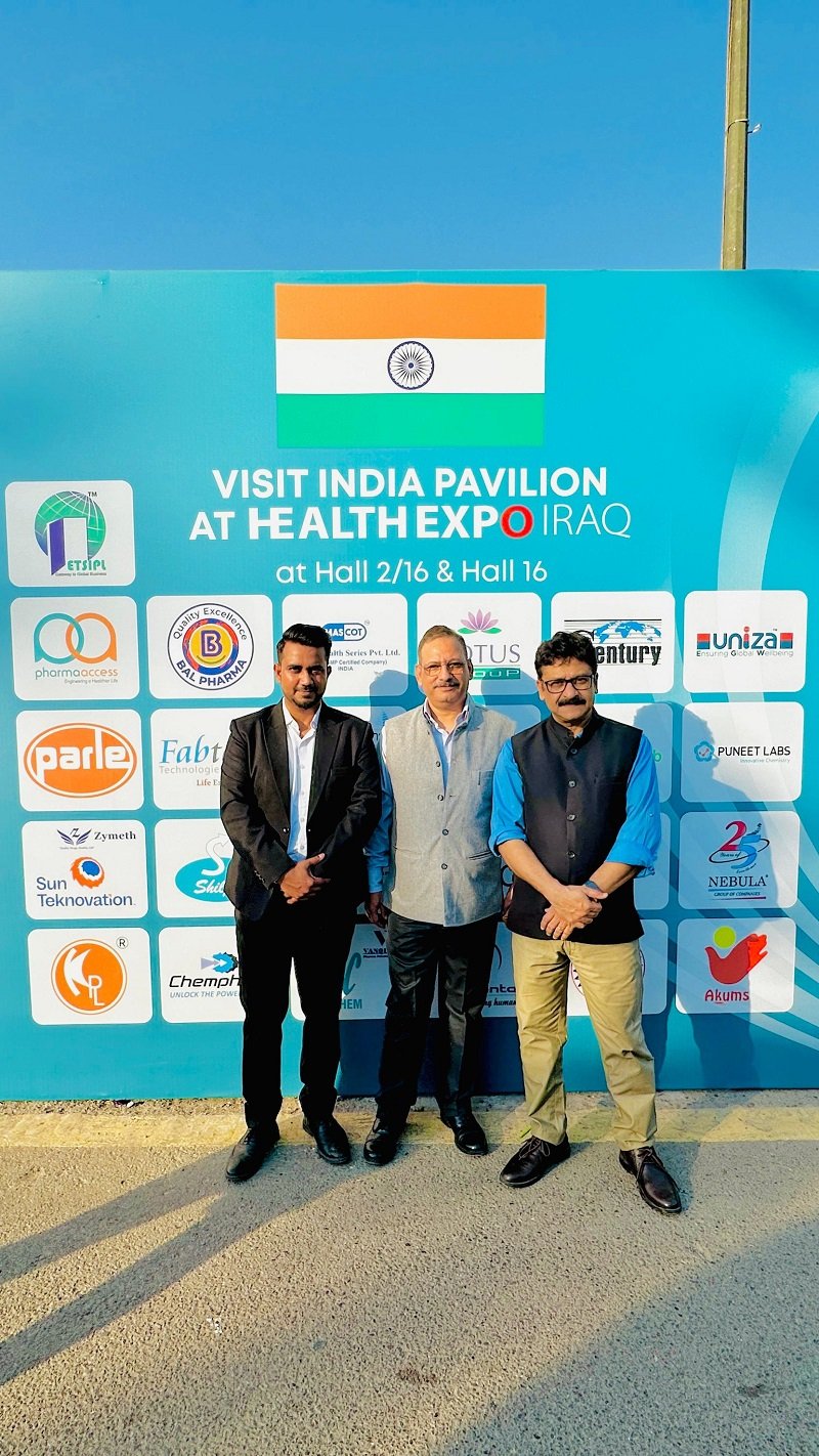 On 18 September, Cd’A and SS (Com) inaugurated the Indian Pavilion at the Health Expo Iraq, held at the Baghdad International Fair. Over 27 Indian companies (led by ETSIPL) showcased their services and innovations in the healthcare sector.