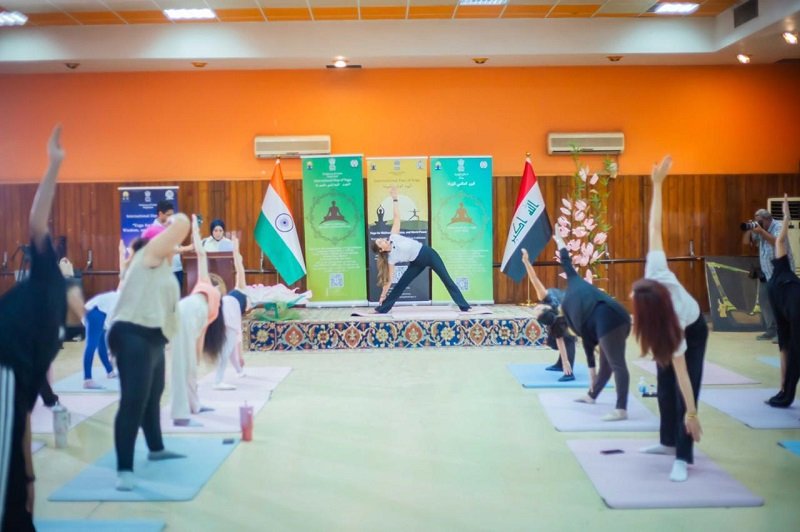 Yoga Meets Music: #IDY2026 Promotional Event at School of Music & Ballet, Baghdad. A special promotional event for the 12th International Day of Yoga 2026 was organized by the Embassy of India in Baghdad at the School of Music and Ballet, Ministry of Culture, Baghdad. Students of the school participated in the yoga session, which was led by Embassy instructor Dr. Sura Al-Jabouri. Ambassador Soumen Bagchi, Dr. Faiz Salem, DG Ministry of Culture and Director of the school joined the gathering after the session. A short violin recital was given by a student. The Embassy extends its sincere gratitude to the Ministry of Culture, Tourism and Antiquities and the administration of the School of Music and Ballet for their cooperation and hospitality. Reflecting the spirit of this year’s theme “Yoga for Wellness, Wisdom and World Peace”, the event celebrated the harmony of body, mind, art, and culture.