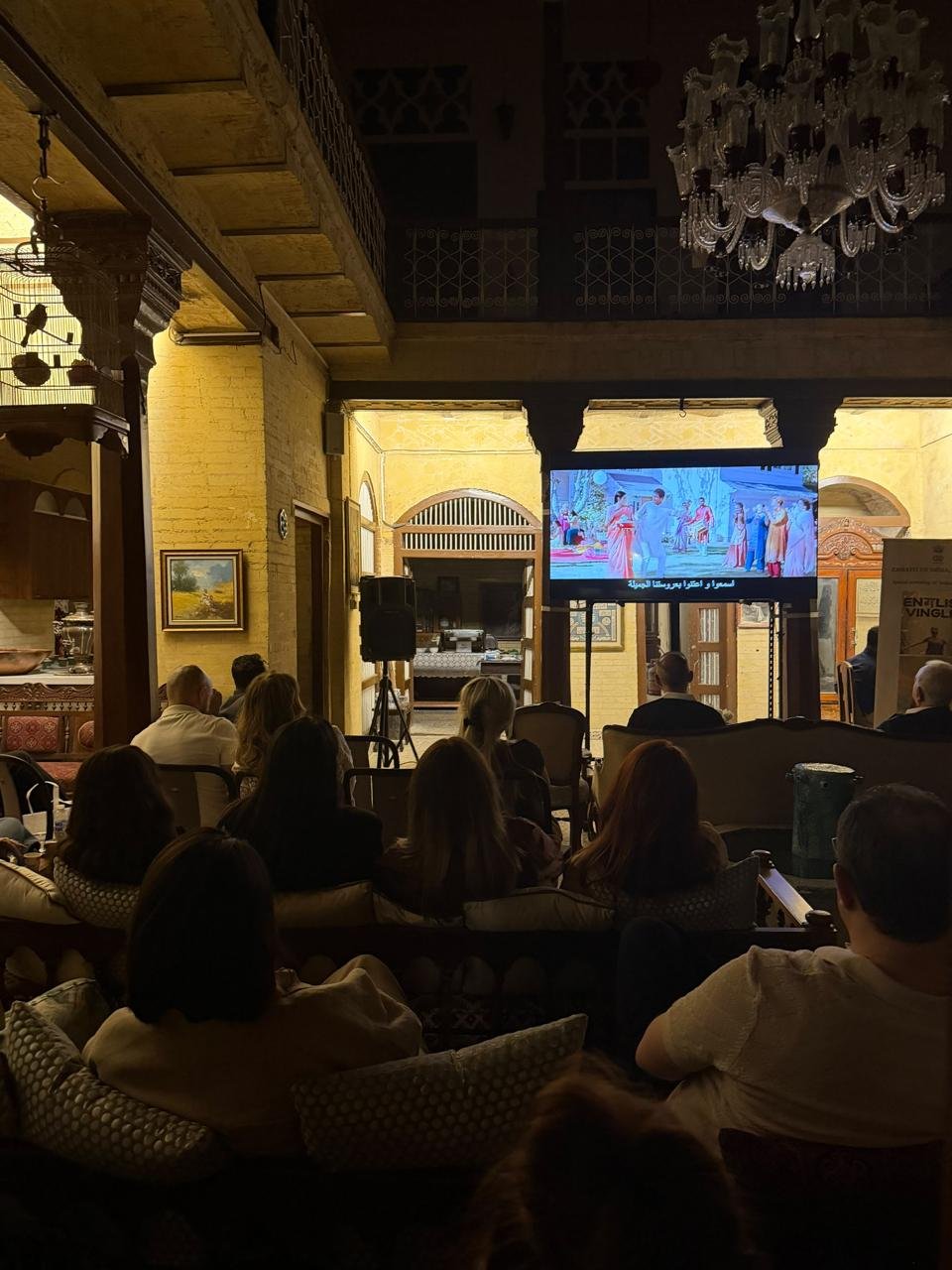 The Embassy of India in Baghdad organised the screening of the acclaimed Indian film English Vinglish, starring the late Sridevi, one of the finest actresses in Indian cinema. The screening was attended by diplomats, Iraqi friends of India and cinema enthusiasts. From the enduring popularity of legends like Amitabh Bachchan to the widespread presence of stars like Shah Rukh Khan, Indian cinema has long found a welcoming and enthusiastic audience in Iraq. The screening of English Vinglish, at the historic Al-Wattar Heritage House on the banks of the Tigris, celebrated the universal language of storytelling and the cultural connections fostered through cinema between India and Iraq.
