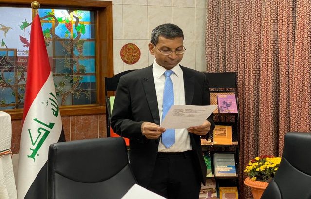 Ambassador Prashant Pise administered the Integrity Pledge to the Mission officers as part of the Vigilance Awareness Week.
