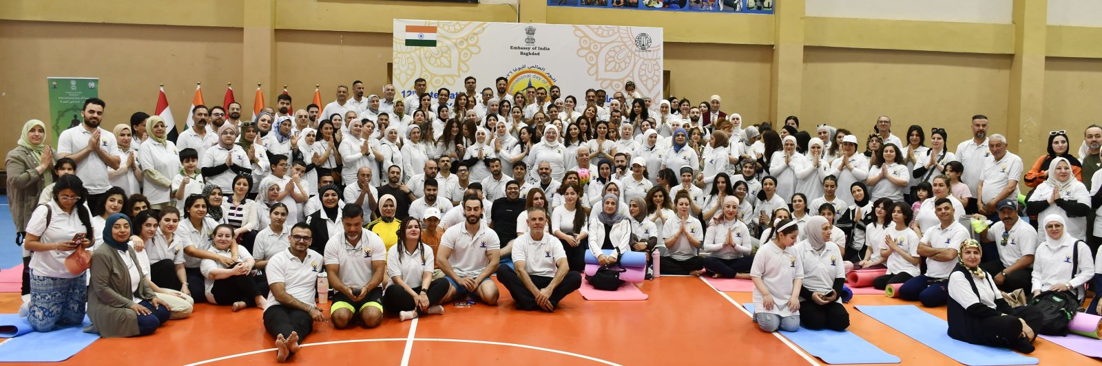Baghdad Celebrates the 12th International Day of Yoga 2026 with Unprecedented Enthusiasm. The grand celebration of the 12th International Day of Yoga 2026 in Baghdad concluded on a truly inspiring note, bringing together more than 270 yoga enthusiasts in a vibrant display of unity, wellness, and collective spirit. The event venue resonated with a unique and uplifting yogic energy as young and old, men and women, from all walks of life came together to celebrate the timeless wisdom of yoga. Their enthusiastic participation reflected the growing acceptance of yoga as a pathway to physical well-being, mental harmony, and inner peace, and demonstrated that yoga has found a welcoming home in the hearts of the Baghdad community. The Embassy of India extends its heartfelt gratitude to all participants, partners, supporters, and volunteers who contributed to the success of this memorable celebration. Together, we have strengthened the spirit of friendship, wellness, and cultural connection between India and Iraq.