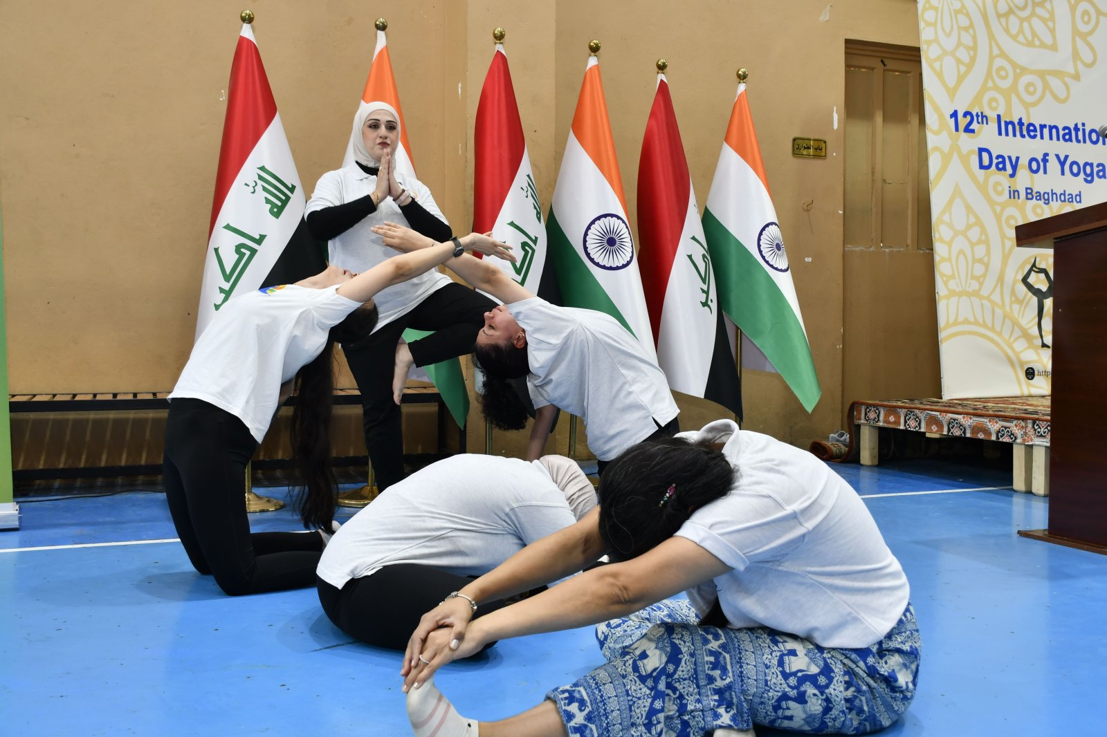 Baghdad Celebrates the 12th International Day of Yoga 2026 with Unprecedented Enthusiasm. The grand celebration of the 12th International Day of Yoga 2026 in Baghdad concluded on a truly inspiring note, bringing together more than 270 yoga enthusiasts in a vibrant display of unity, wellness, and collective spirit. The event venue resonated with a unique and uplifting yogic energy as young and old, men and women, from all walks of life came together to celebrate the timeless wisdom of yoga. Their enthusiastic participation reflected the growing acceptance of yoga as a pathway to physical well-being, mental harmony, and inner peace, and demonstrated that yoga has found a welcoming home in the hearts of the Baghdad community. The Embassy of India extends its heartfelt gratitude to all participants, partners, supporters, and volunteers who contributed to the success of this memorable celebration. Together, we have strengthened the spirit of friendship, wellness, and cultural connection between India and Iraq.