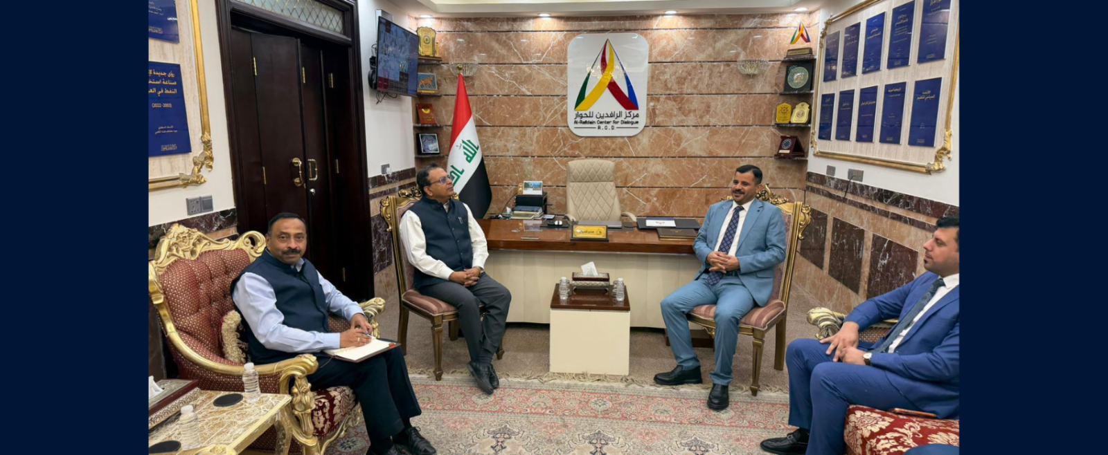 On 17 May 2026, Ambassador Soumen Baghchi visited Rafidain Center for Dialogue (RCD) in Najaf and interacted with RCD’s Executive Director, Prof. Dr. Asaad Kadhim Shabib and discussed matters of mutual interest.