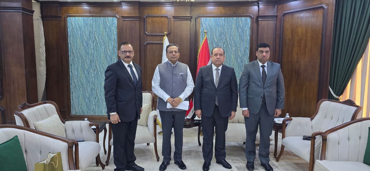 On May 12, Ambassador Soumen Bagchi held a meeting with Mr. Amer Khalaf Al-Fahdawi, the new President of the Iraqi Federation of Chambers of Commerce. Discussions focused on strengthening bilateral trade ties, exploring new investment opportunities, and deepening collaboration between the business communities of India and Iraq.