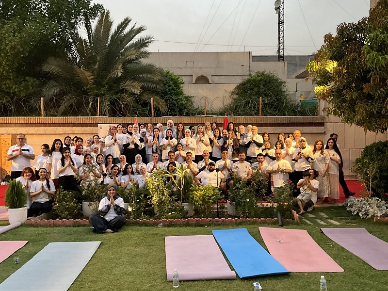 Journey to IDY 2026 has begun!   ​Embassy of India organised the curtain raiser event for the 12th International Day of Yoga 2026 on May 15 at India House Baghdad. The event witnessed great enthusiasm and vibrant participation from Iraqi yoga practitioners, reflecting the growing spirit of yoga and wellness in Iraq.