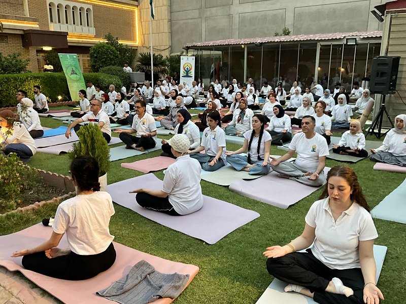 Journey to IDY 2026 has begun!  ​Embassy of India organised the curtain raiser event for the 12th International Day of Yoga 2026 on May 15 at India House Baghdad. The event witnessed great enthusiasm and vibrant participation from Iraqi yoga practitioners, reflecting the growing spirit of yoga and wellness in Iraq.
