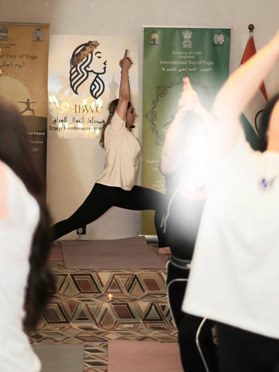 Empowering Leadership through Yoga. As part of the lead-up to the 12th International Day of Yoga 2026, the Embassy of India in Baghdad held a special yoga session for a group of women entrepreneurs and business leaders at the offices of the Iraqi Business Women Council in Baghdad. The session was led by Embassy-trained instructor Ms. Noor Younis. The gathering celebrated the shared belief that success is most meaningful when accompanied by balance and well-being. The participants expressed their appreciation to the Embassy for the initiative and reaffirmed their commitment to joining the grand celebration of the International Day of Yoga 2026 in Baghdad on 20 June 2026. Ambassador Soumen Bagchi thanked the Council for its active partnership in promoting yoga among 25 members. He invited Dr. Maha Al-Obaidi, Founding Member of the Council, to explore ways to strengthen business ties between the two countries, in collaboration with the Embassy. The event reflected a simple yet powerful idea: when empowered women invest in their own well-being, they strengthen not only themselves, but also the businesses, families, and communities they lead.