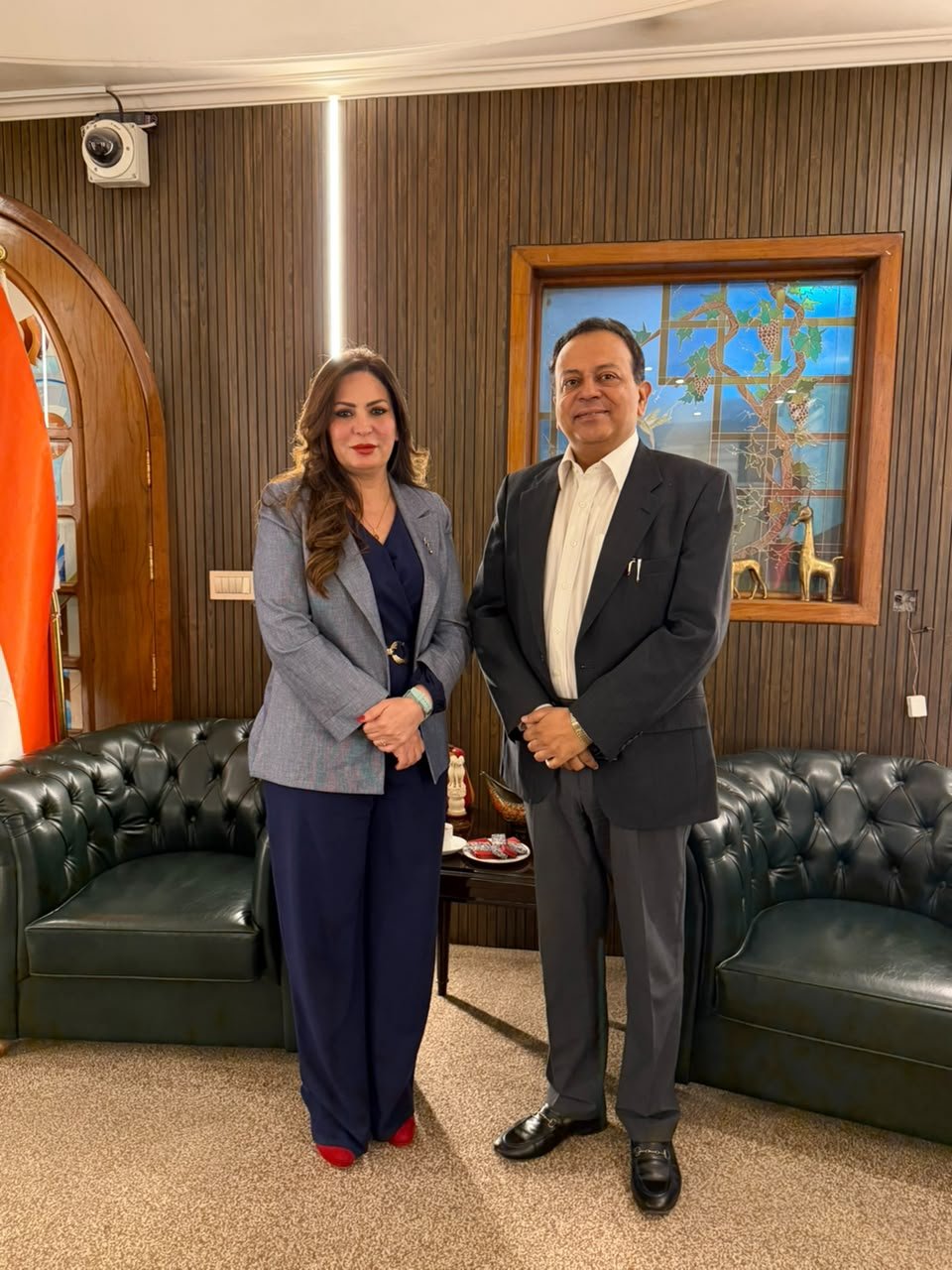 Dr. Yousra Khalil, Chair for the Scientific Association for Yazidi Historical Research and Studies called on Ambassador Soumen Bagchi on 21 October 2026 at the Embassy
