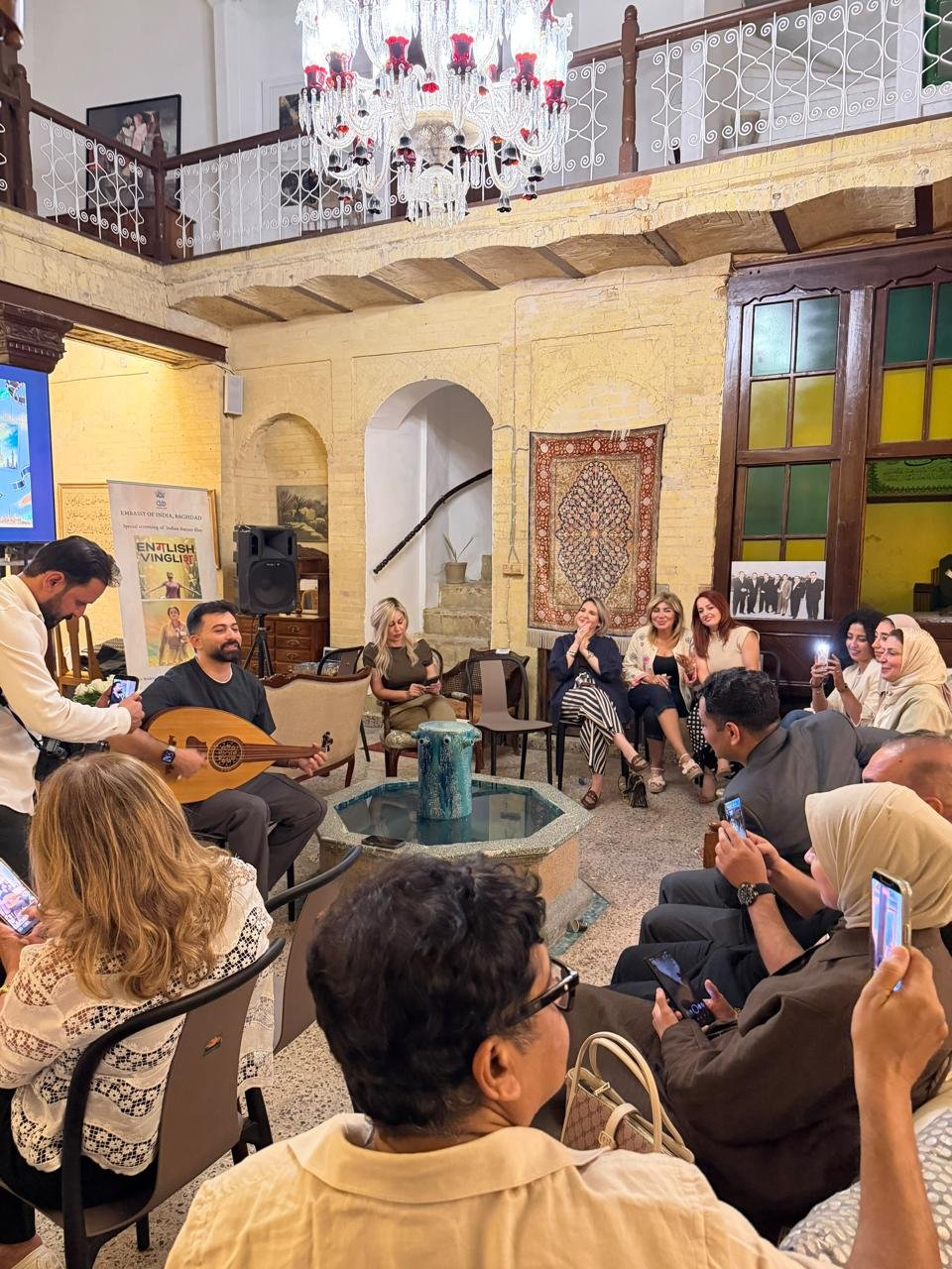 The screening of the movie, English Vinglish, was followed by an impromptu Oud recital by a guest.