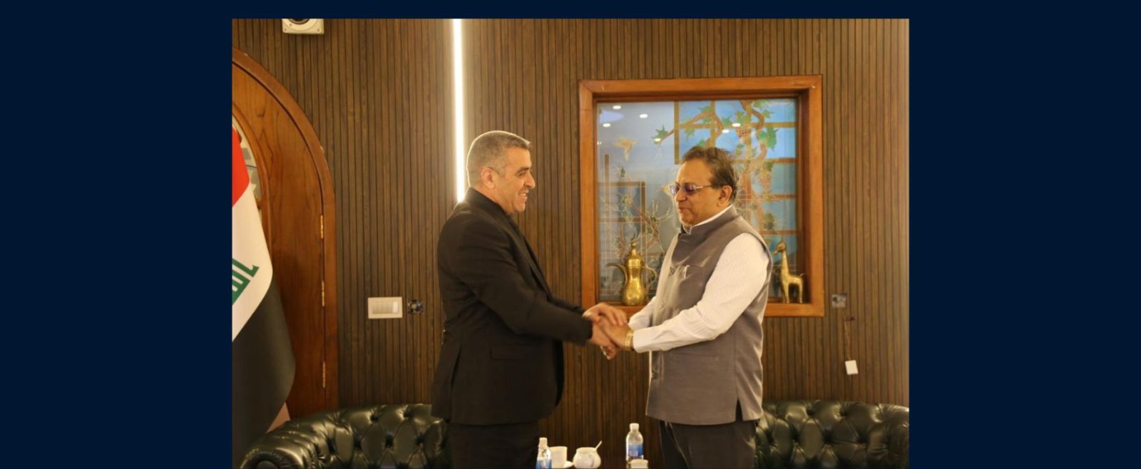 On June 03, 2026, Ambassador Soumen Bagchi received Karbala Provincial Council Chairman, Dr. Qasim Al-Yasiri at the Embassy and discussed matters of mutual interest.
