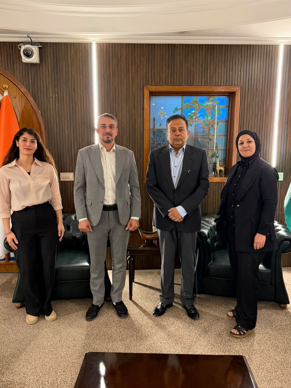 Ms. Dina Al Taai and Mr. Salah Adnan, Co-founders of the International Childhood Advisory Center, called on Ambassador Soumen Bagchi on 26 October 2026 at the Embassy and discussed the possibilities of introducing yoga and Indian culture to children.
