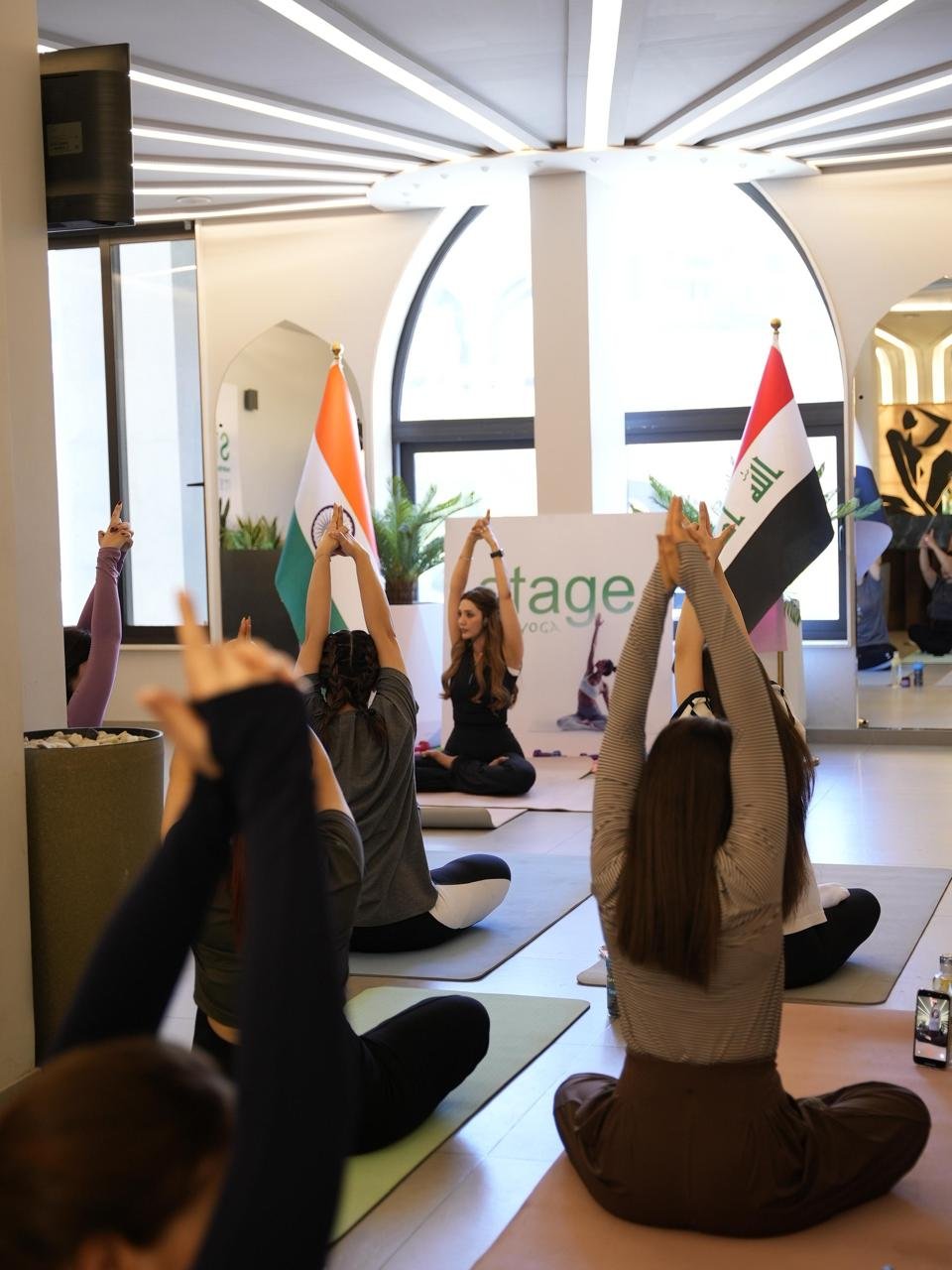 Embassy of India x American University of Iraq at Baghdad Let’s take a look back at one of the yoga sessions organised by the Indian Embassy for the 12th International Yoga Day in collaboration with the American University of Iraq, Baghdad (AUIB). Students and faculty members of the university participated in an interactive yoga session led by Dr. Dheeraj Prakash Joshi, Yoga Guru. The session focused on promoting mental well-being, managing academic stress, and encouraging healthy lifestyle practices. The session highlighted the importance of yoga as a holistic approach to enhancing physical health, improving mental resilience, and maintaining balance in everyday life. International Yoga Day may have passed, but the journey continues! Join the ongoing yoga classes at the Embassy of India. 
