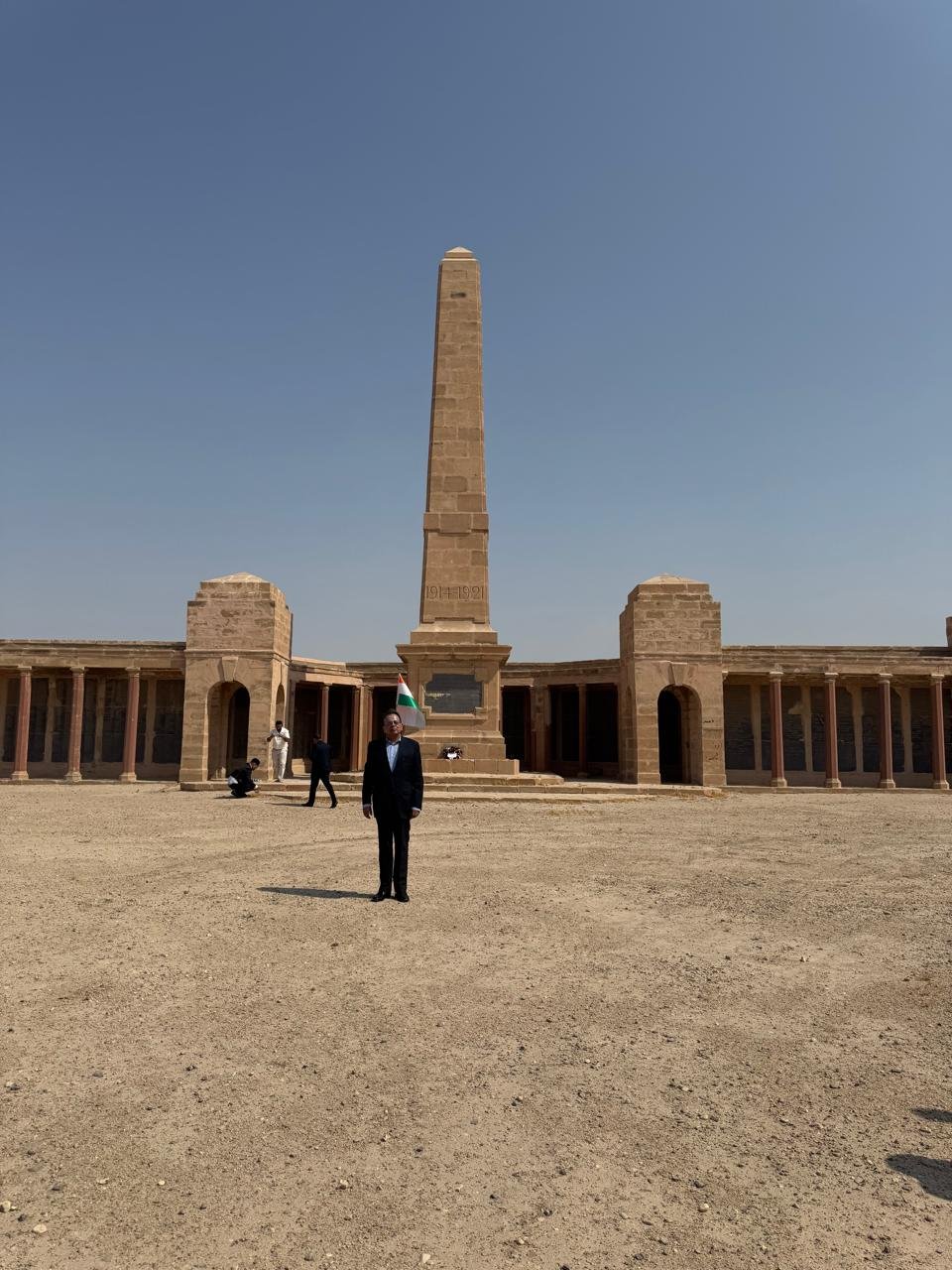 Ambassador Soumen Bagchi and embassy delegation visited the Basra Memorial on 5 October 2026 and laid a wreath in honour of the Indian soldiers commemorated there. The visit included viewing the memorial inscriptions and learning about the site’s history.