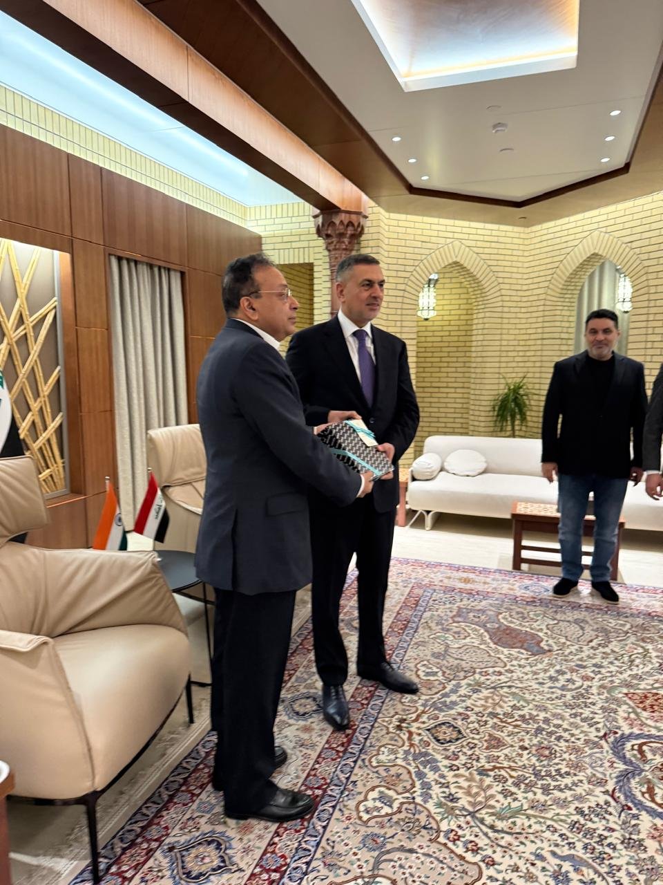 Ambassador Soumen Bagchi called on the Governor of Basra, Mr Asaad Al-Eidani, on 5 October 2026. Discussions covered the historic ties between India and Basra, opportunities for healthcare cooperation and investment, and the care of memorial sites of shared significance.