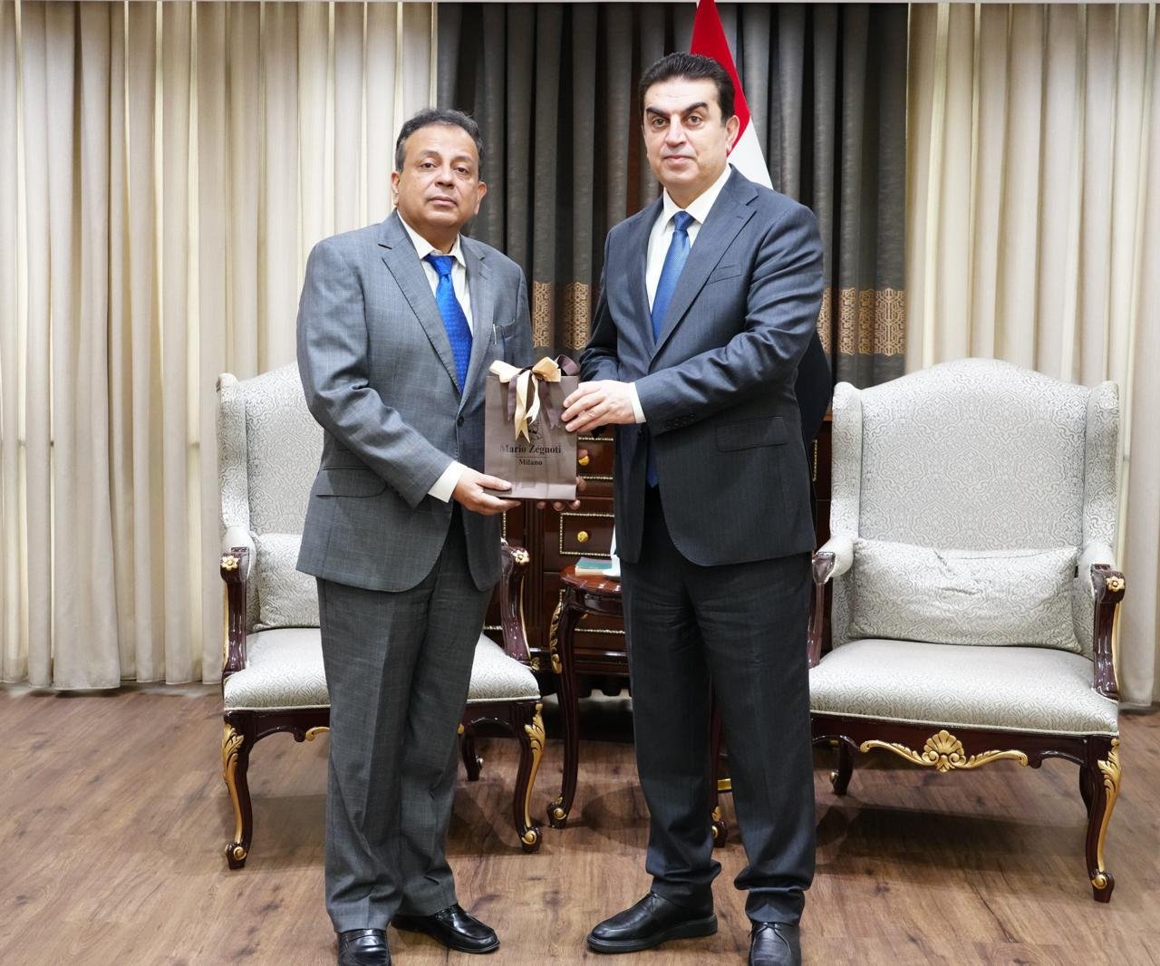Ambassador Soumen Bagchi called on H.E. Mr. Farhad Amin Salim Atrushi, Second Deputy Speaker of the Iraqi Council of Representatives, at the Council of Representatives upon invitation of the latter
