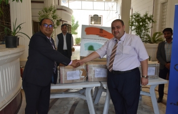 Handing Over of Indian Engineering Books to the University of Mosul by the Embassy at its premises on October 10, 2019.