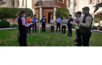 Celebration of Constitution Day of India 2020 in the Embassy  Premises.