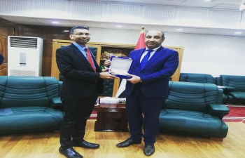 Ambassador Prashant Pise today called on H.E. Mr Hasan Nadhum, Hon'ble Minister of Culture and Antiquities of Iraq.