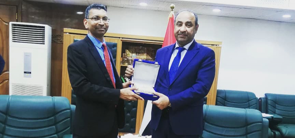 Ambassador Prashant Pise called on H.E. Mr Hasan Nadhum, Hon'ble Minister of Culture and Antiquities of Iraq on 10.01.2022