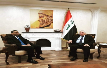 Ambassador Prashant Pise met Mr. Haider Al- Shemerti, Director General, Asia-Australia Division of Ministry of Foreign Affairs of Iraq on 07.02.2022