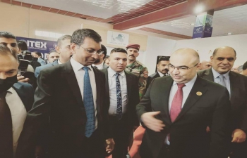 The Embassy of India, Baghdad took part in the Iraq International Exhibition for Communications and Information Technology and digital transformation (ITEX 2022) at the invitation of M/s Alfa by setting up a booth, where it exhibited catalogues, brochures and pamphlets of various leading IT companies from India. Video clips espousing the 3Ts (Trade, Technology and Tourism) were screened at the stall. The exhibition was organized by Iraq's Ministry of Communications held during 15-18 February 2022 in Baghdad Fairgrounds