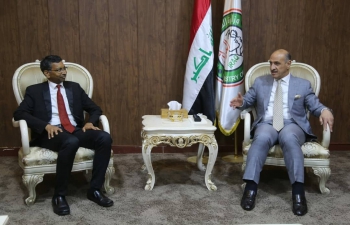 Ambassador Prashant Pise called on H.E. Mr. Adnan Darjal, Minister of Youth and Sports of Republic of Iraq on 07-04-2022.