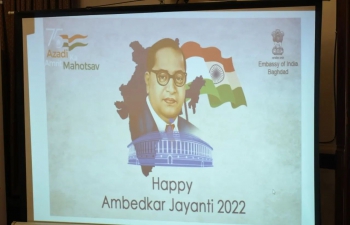 "Embassy of India, Baghdad under the aegis of #AzadiKaAmritMohatsav celebrated the 131st birth anniversary of Dr. B.R. Ambedkar." 