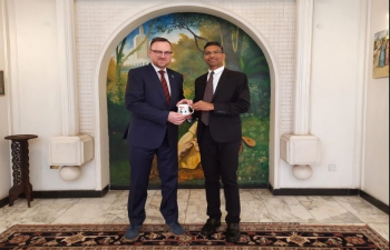 Ambassador Prashant Pise on 25/4/2022 met H.E. Mr. Christian Ritscher, Special Advisor, UNITAD in Baghdad