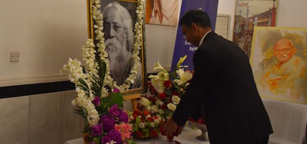 Embassy of India, Baghdad under the aegis of #AzadiKaAmritMahotsav celebrated the 161st birth anniversary of Nobel Laureate Rabindranath Tagore on 9 May 2022.