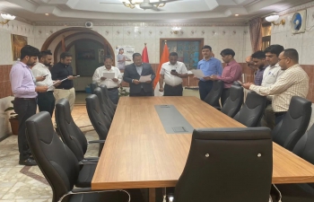 On the occasion of National Anti-Terrorism Day, Cd'A administered the 'Anti-Terrorism pledge' to the officials of the Embassy of India, Baghdad, Iraq