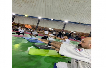 Embassy of India, Baghdad on 16th June 2022 conducted a Yoga Workshope in collaboration with Ministry of youth and sports , Government of Iraq in the run up to International Day of Yoga, that will be celebrated on 21st June 2022