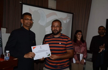 Embassy of India, Baghdad presented the certificate of scholarship to selected ICCR scholars under the Atal Bihari Vajpayee General Scholarship Scheme for the Academic Year 2022-23