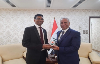 On Wednesday 7 September 2022, Ambassador of India met at MOFA HQ with H.E. Mr. Kahtan Taha Khalaf Al-Janabi, MOFA Under Secretary for Multilateral Relations and Legal Affairs