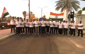 Under the aegis of #AzadiKaAmritMahotsav Gandhi Jayanti was marked in Baghdad on 2nd October 2022 with Peace March, 3 yoga sessions, photo exhibition on the life journey of Mahatma Gandhi and floral tributes at the bust of Mahatma Gandhi.