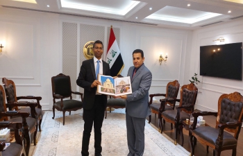 Ambassador Prashant Pise met H. E.  Mr Qasem Al A'araji, NSA, Iraq on 3.11.2022. During the meeting, bilateral issues of mutual interest were discussed.