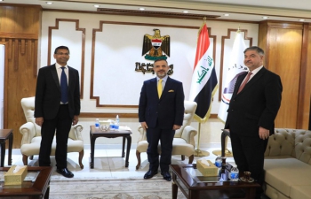Ambassador Prashant Pise met H. E. Deputy Prime Minister of Iraq and Minister of Planning, Dr. Muhammad Ali Tamim on 7.11.2022. During the meeting, bilateral issues of mutual interest were discussed.
