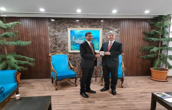 Ambassador Prashant Pise met Director General, Asia and Australia Department, MoFA, Iraq, Dr. Hisham Al-Alawi on 13.11.2022. During the meeting, bilateral issues of mutual interest were discussed.