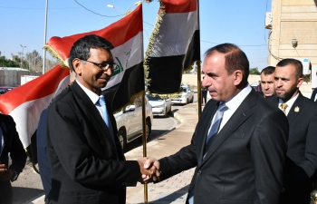 Amb. Prashant Pise visited to Salah Al-Din Governorate, and met with H.E. Mr Esmael Al Haloub,  Governor of Salah Al-Din and H.E. Dr Waad Mahmood Raowf, President of Tikrit University and also paid homage to holy Samarra Shrine.