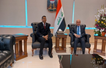 Ambassador Prashant Pise met H.E. Mr. Bangen Rikani, Minister of Construction, Housing, Municipalities and Public Works the Republic of Iraq, on Wednesday 18/1/2023. During the meeting, they discussed bilateral issues of common interest.