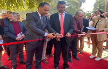 Embassy of India organized a cultural programme at Academy of Fine Arts (Al Rowad Theater) Auditorium, Baghdad University on 24th January 2023. The event is inaugurated by lighting the ceremonial lamp by Ambassador and Dean of Academy of Fine Arts.