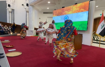 ICCR-sponsored cultural troupe performed various traditional folk dances with the theme of ‘Colours of India’ at the campus of AUIB.  The event was well received by the Audience.