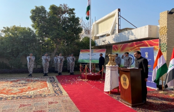 Embassy of India, Baghdad celebrated the 74th Republic Day of India with patriotic fervour and enthusiasm at the Embassy premises.