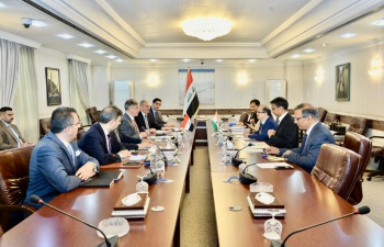 2nd round of India-Iraq Foreign Office Consultations held in Baghdad on 20 February 2023. The Indian side was led by Dr. AUSAF SAYEED, Secretary (CPV & OIA) and the Iraqi side was led by Dr. HISHAM AL ALAWI, Undersecretary for Political Planning Affairs.