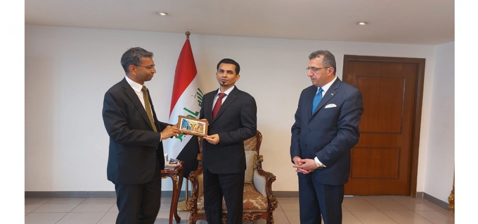 On Sunday 26 March 2023, Ambassador Prashant Pise met H.E. Mr. Razaq Muhaibes Al Saadawi, Minister of Transport, Government of Republic of Iraq. During the meeting, bilateral issues of mutual interest were discussed.
