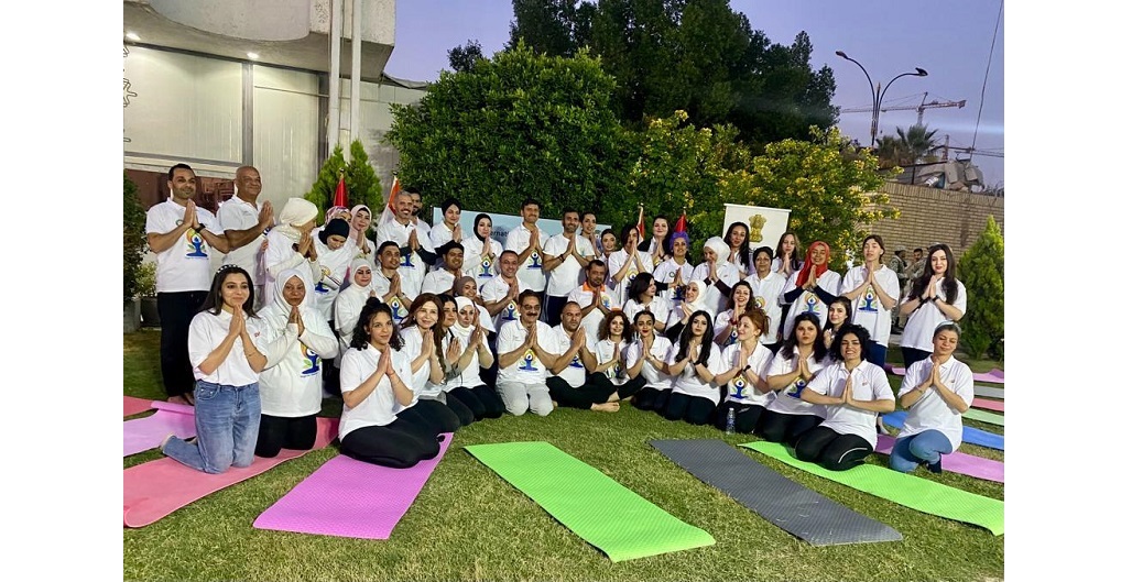 A curtain raiser event for the International Day of Yoga-2023 was organised at the Embassy. A large number of Iraqi yoga enthusiasts attended and enjoyed the event.